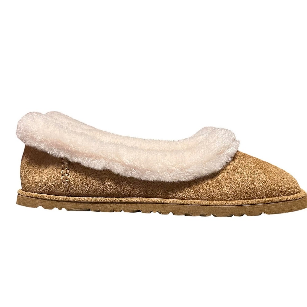 La Rosa Brown Suede Faux Fur Lined Slippers KF1104-1 Size 41 NEW‎ - Picture 5 of 16